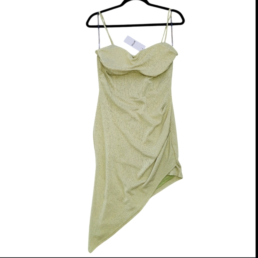 Elegant Green Asymmetrical Dress